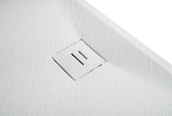 Erga Hyper, cadă de duș SMC 90x70x2,6 cm + sifon, alb mat, ERG-V06-SMC-7090S-WH