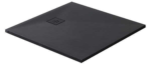 Erga Hyper, cadă de duș SMC 70x70x2,6 cm + sifon, negru mat, ERG-V06-SMC-7070S-BK