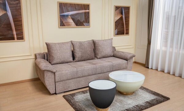 Canapea Extensibila Milano Bonell Mini, Cappuccino