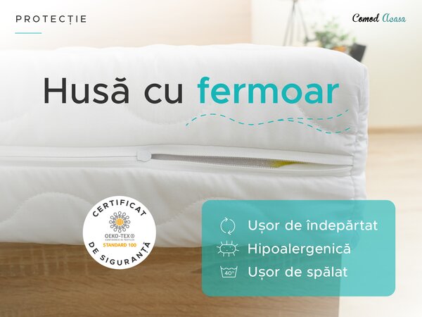 Saltea cu arcuri impachetate SOMMERA 18 cm 80 x 200 cm Protectie saltea: FARA protectie saltea