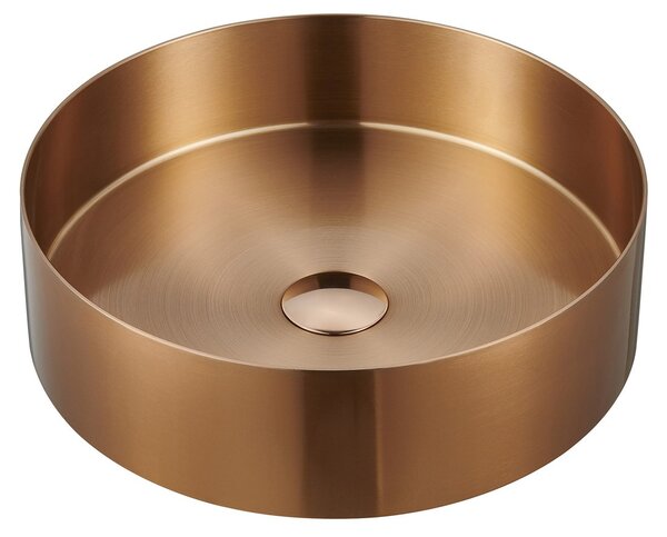 Sapho Sapho, chiuvetă din oțel inoxidabil AURUM, diametru 38 cm, inclusiv priză, covoraș de cupru, AU301