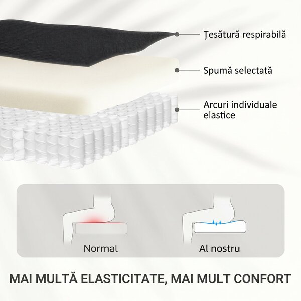 HOMCOM Fotoliu Reclinabil Fino a 155° Con Suport pentru Picioare In Material Textil Negru | Aosom Romania