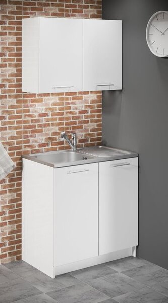 Kuchinox Kuchinox, chiuveta inox cu 1 compartiment 800x500x155 mm + sifon, decor neted, otel, LAV-SK2_211T