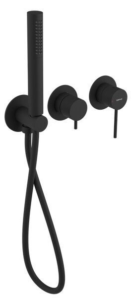Sapho Sapho, pod ULTRAMIX. duş baterie, dus de mana, 2 prize, negru mat, UT045B