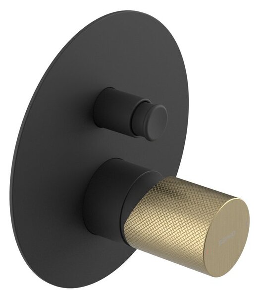 Sapho Sapho, baterie de duș ULTRATAP, 2 ieșiri, negru mat/auriu mat, UT042TBG