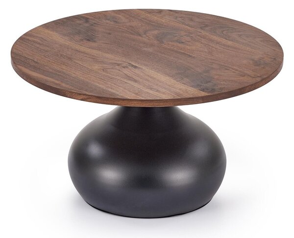 Măsuță de cafea Houston 2192, Negru, Nuc, Metal, 40cm, 9.5 kg