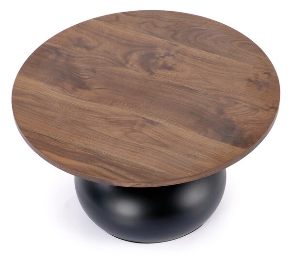 Măsuță de cafea Houston 2192, Negru, Nuc, Metal, 40cm, 9.5 kg