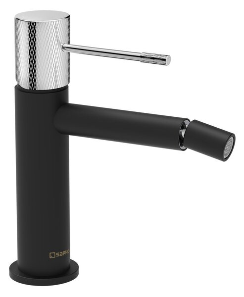 Sapho Sapho, baterie de bideu SOLARIS independent, negru mat/crom, WD003BC