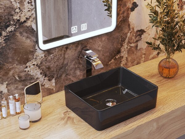 Gamma Coma, lavoar blat 465x370x140 mm, negru mat, GMA-UC-COMA