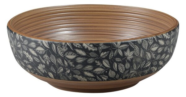 Sapho Sapho, chiuveta de blat ceramica PRIORI Ø 41 cm, maro cu model albastru, PI023