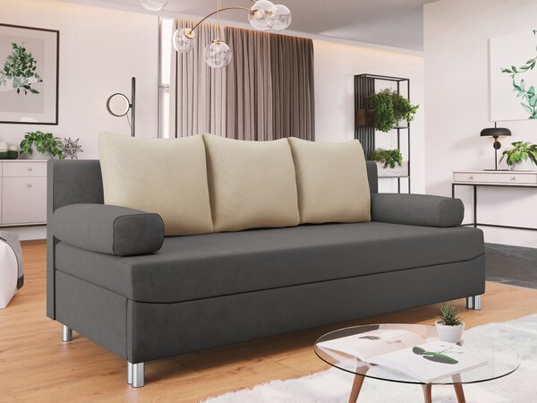 Canapea extensibilă Comfivo Artes, Numărul de locuri: 2, Spațiu de depozitare, 86x192x80cm, 64 kg, Picioare: Plastic