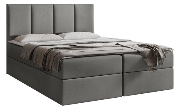 Pat boxspring Oppidum, Tapiterie, 103x144x205cm, 116.5 kg, Lemn: Pin