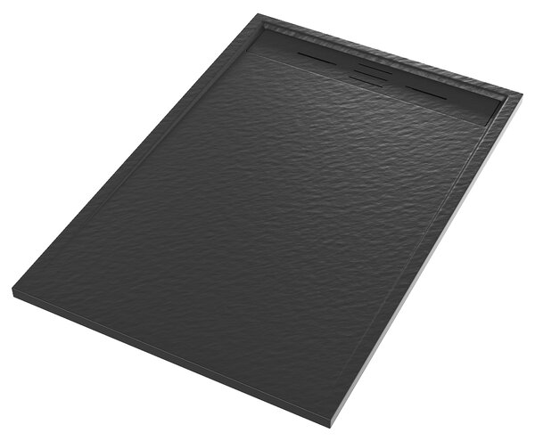 Gamma Erga Almac, cadă de duș SMC 120 x 80 x 3 cm, negru mat, ERG-GMA-AL-80120BK