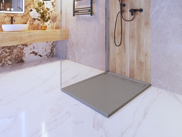 Gamma Erga Almac, cadă de duș SMC 100 x 80 x 3 cm, gri mat, ERG-GMA-AL-80100G