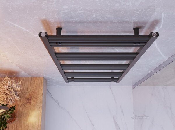 Gamma Erga Basic, calorifer 1500x500 mm, 594 W, negru mat, ERG-LAV-BASIC-15050-BK