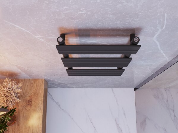 Gamma Erga Classic, calorifer 800x450 mm, 408W, negru mat, ERG-LAV-CLAS-120450-BK