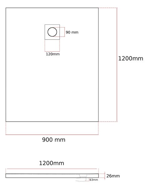 Gamma Erga Oldaf, cadă de duș dreptunghiulară SMC 120 x 90 cm, gri mat, ERG-GMA-OL-90120G