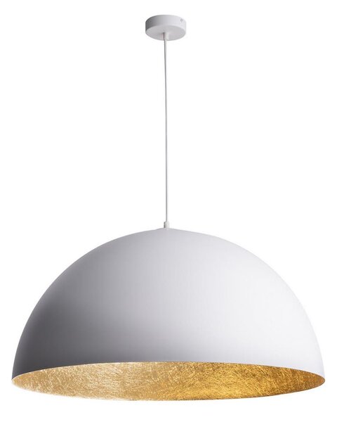 Lustră pe cablu SFERA 1xE27/60W/230V d. 35 cm alb/auriu