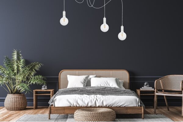 Lustră pe cablu MIROS 3xE27/60W/230V albă