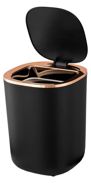 Gamma Gamma, coș de gunoi automat 12L, negru-aur trandafir, GMA-KA-BK