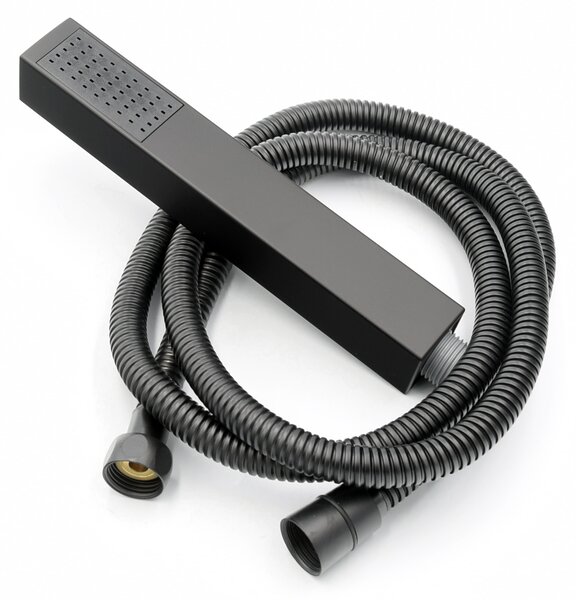 Gamma ZN6, set de duș ascuns cu duș cu ploaie și duș manual, negru mat, GMA-ZN6-BK