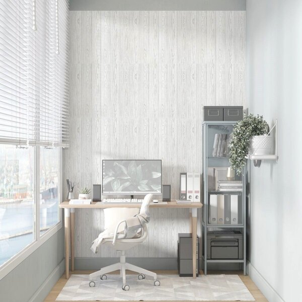3D lambriu lemn nordic alb