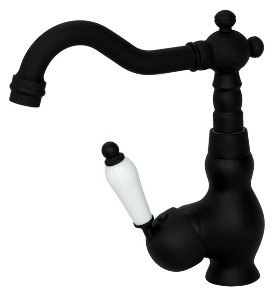 Gamma Retro, baterie lavoar înaltă, negru mat-alb, GMA-BROK-VI-BK
