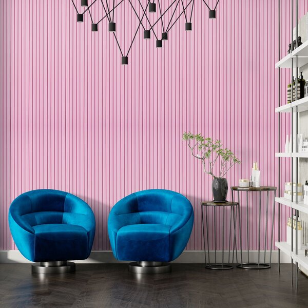 Panoul decorativ din PVC roz cu dimensiuni 15х1х260 cm