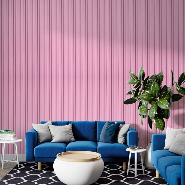 Panoul decorativ din PVC roz cu dimensiuni 15х1х260 cm