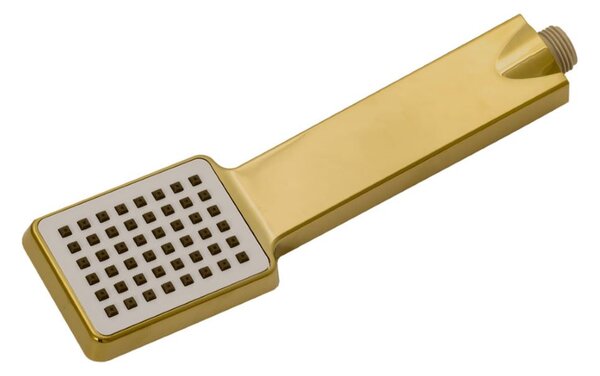 Gamma Elva, baterie pentru cada montată pe perete cu set de duș manual, auriu strălucitor, GMA-BEAW-GD
