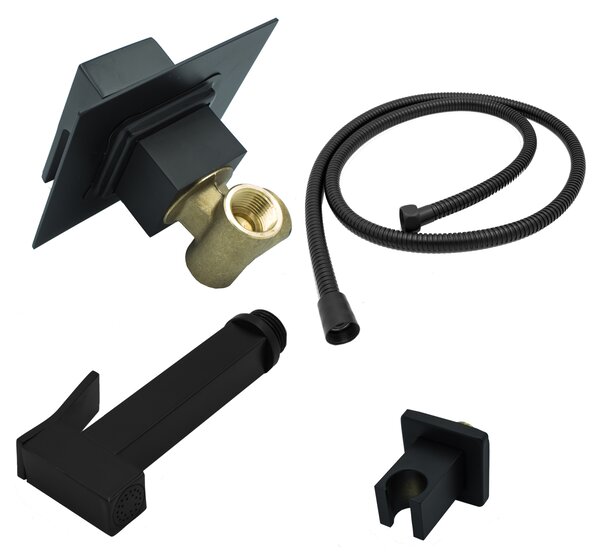 Gamma Caro, baterie pentru bideu ascuns, negru mat, GMA-BCBP-BK