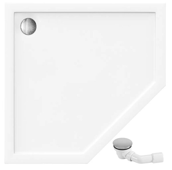 Rea Diamond, cabină de duș cu 5 unghiuri 90x90, sticlă transparentă de 6 mm, profil auriu mat, REA-K6506