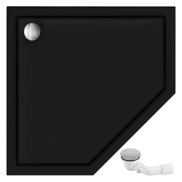 Rea Diamond, cabină de duș cu 5 unghiuri 90x90, sticlă transparentă de 6 mm, profil auriu mat, REA-K6506