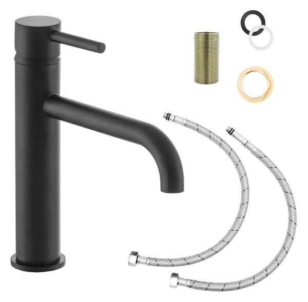 Gamma Roy, baterie pentru lavoar h-220, negru mat, GMA-BRYU-BK