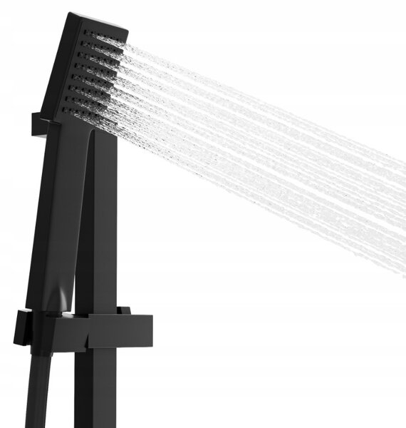 Gamma Zn3, coloană de duș cu duș manual 62 cm, negru mat, GMA-ZN3-BK