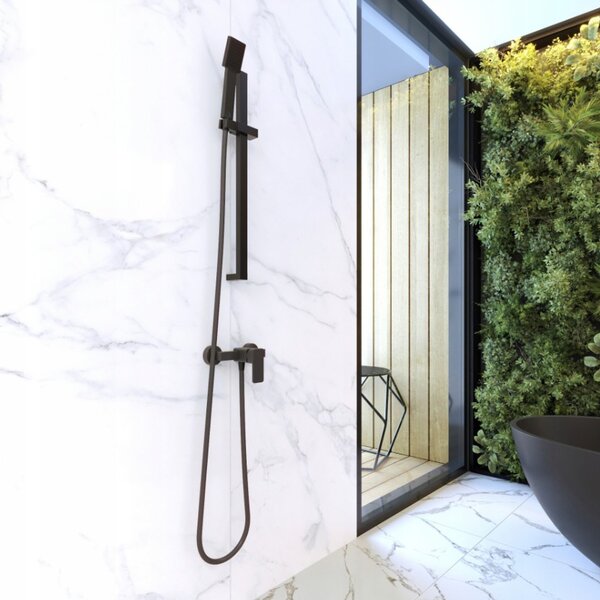 Gamma Zn3, coloană de duș cu duș manual 62 cm, negru mat, GMA-ZN3-BK