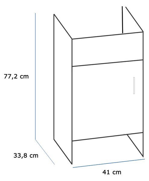 Gamma Gamma, dulap chiuveta MANTA MINI 77,2x33,8x41 cm, alb, GMA-SZPCV