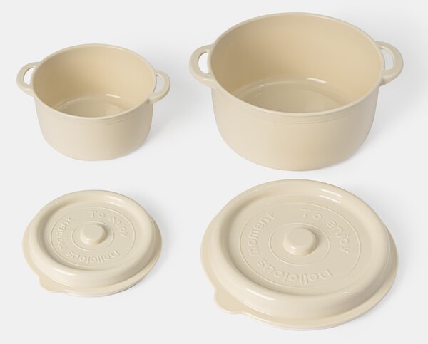 Sinsay - Set de 2 recipiente - crem