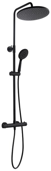 Kuchinox Boro, set de dus cu baterie termostatica, negru mat, LAV-PKB_70TD