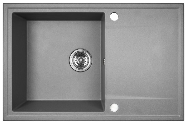 Kuchinox Hunter, chiuvetă din granit cu 1 compartiment 670x440x180mm, gri, LAV-SBU_511T