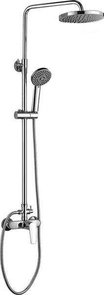 Kuchinox Luga, set de duș cu baterie cu pârghie, crom, LAV-PGL_00OB