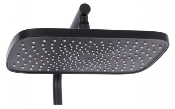 Erga Sami, set de duș cu baterie termostatică, duș deasupra capului și de mână, negru mat, ERG-YKA-BP.SAMI-THERM-30-BLK