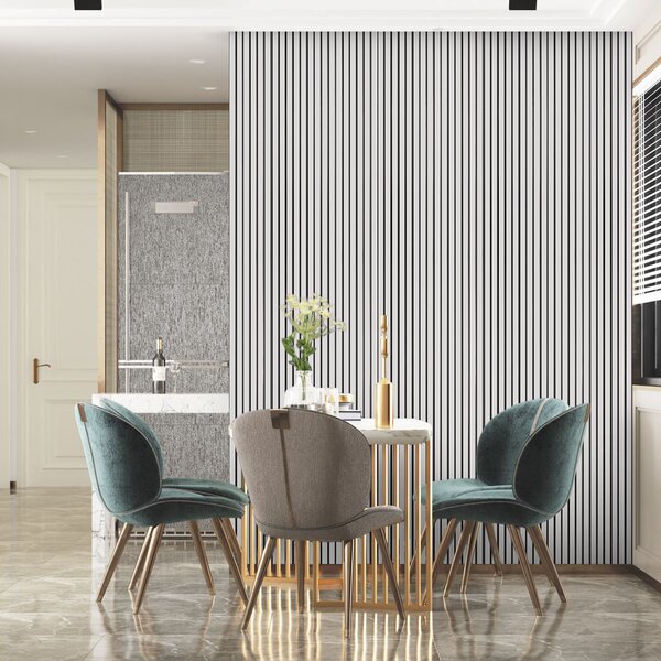 Panou decorativ din PVC Silver, dimensiuni 15 x 1 x 270 cm