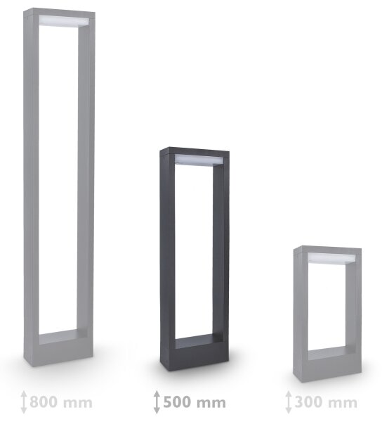 Lampă LED de exterior Brilagi RAGUSA LED/7W/230V 3000/4000/6000K antracit IP54 50 cm