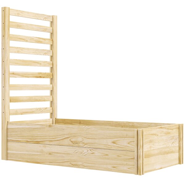 Outsunny Strat pentru Grădină Înălțat cu Fund Deschis, 115x60x110 cm, Lemn Natural | Aosom Romania