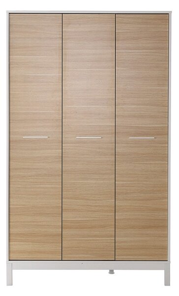 Dulap Haine Adore London, 3 usi, Alb - Stejar, 120x202x52 cm