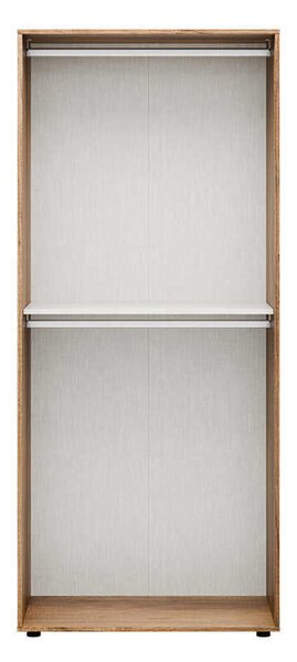 Dulap Haine Adore Oryana cu 2 usi si umeras, Alb - Nuc, 90x210x62 cm