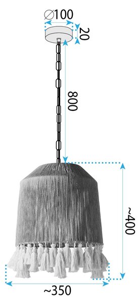 Lampă suspendată APP1734-1CP 30 cm