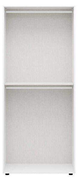 Dulap Haine Adore Oryana cu 2 usi si umeras, Alb - Nuc, 90x210x62 cm