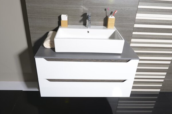 Sapho Sapho, dulap lavoar WAVE 89,7x45x47,8cm, alb, stânga (WA092L), WA092-3030